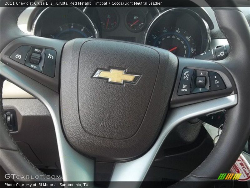 Crystal Red Metallic Tintcoat / Cocoa/Light Neutral Leather 2011 Chevrolet Cruze LTZ
