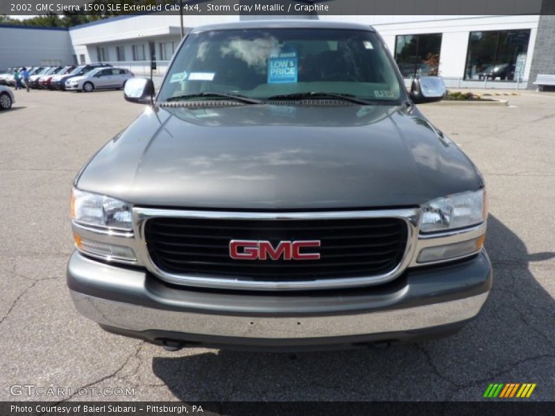 Storm Gray Metallic / Graphite 2002 GMC Sierra 1500 SLE Extended Cab 4x4