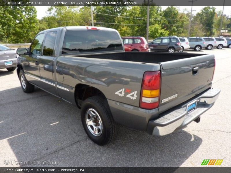 Storm Gray Metallic / Graphite 2002 GMC Sierra 1500 SLE Extended Cab 4x4