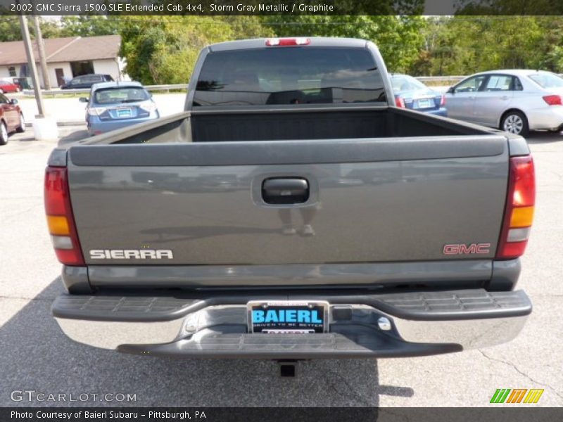 Storm Gray Metallic / Graphite 2002 GMC Sierra 1500 SLE Extended Cab 4x4