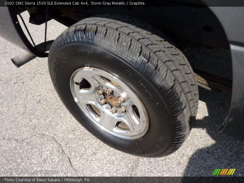 Storm Gray Metallic / Graphite 2002 GMC Sierra 1500 SLE Extended Cab 4x4