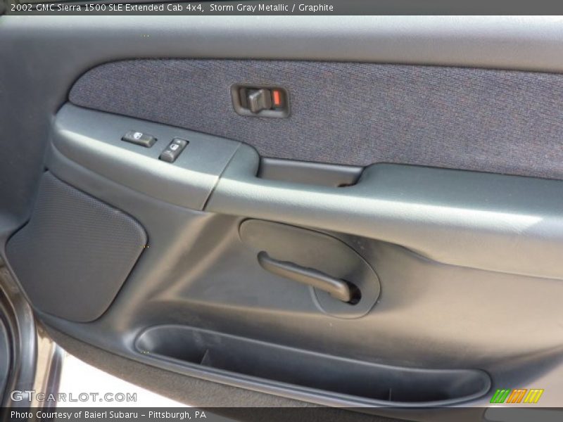 Storm Gray Metallic / Graphite 2002 GMC Sierra 1500 SLE Extended Cab 4x4