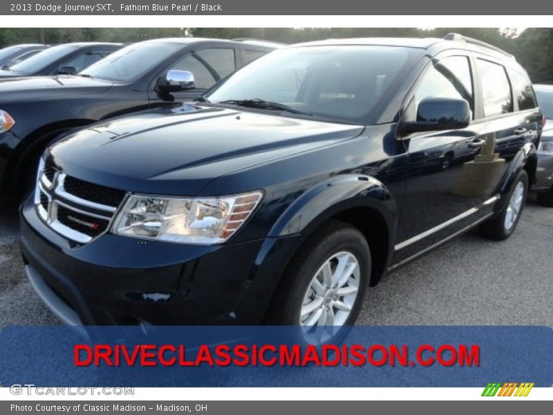 Fathom Blue Pearl / Black 2013 Dodge Journey SXT