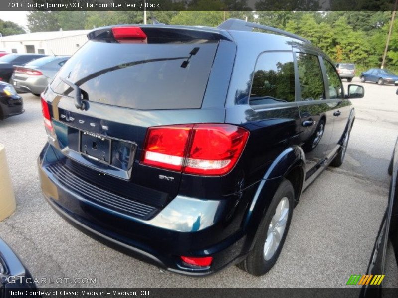 Fathom Blue Pearl / Black 2013 Dodge Journey SXT