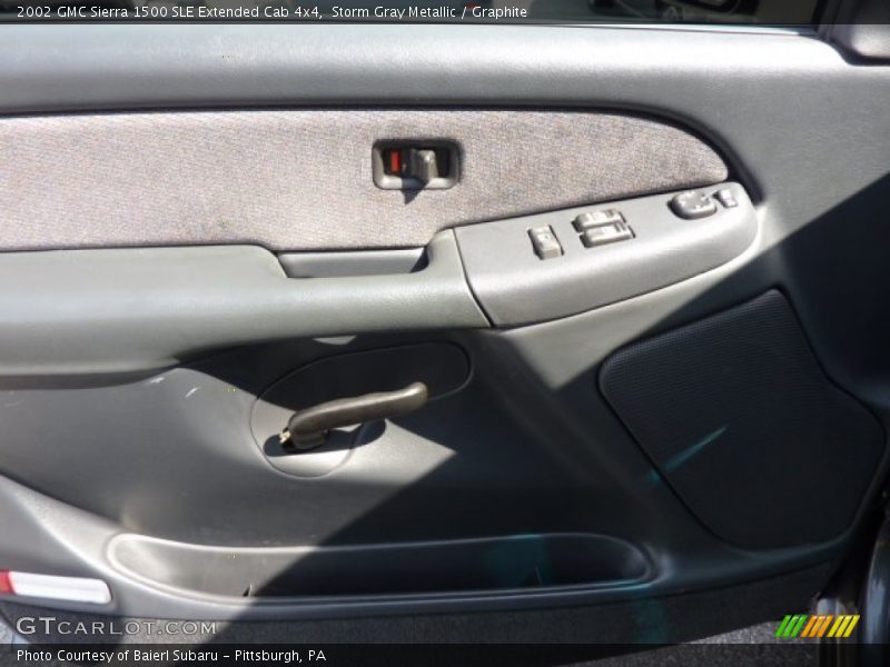 Storm Gray Metallic / Graphite 2002 GMC Sierra 1500 SLE Extended Cab 4x4