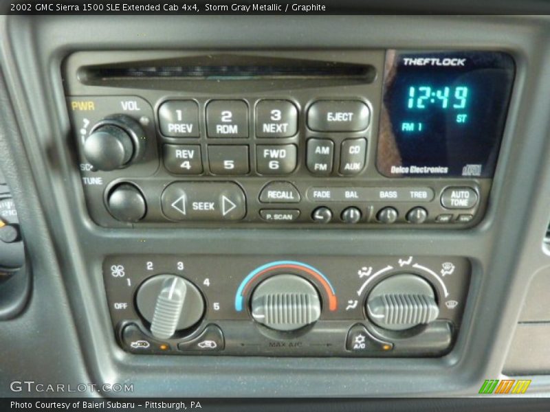 Storm Gray Metallic / Graphite 2002 GMC Sierra 1500 SLE Extended Cab 4x4