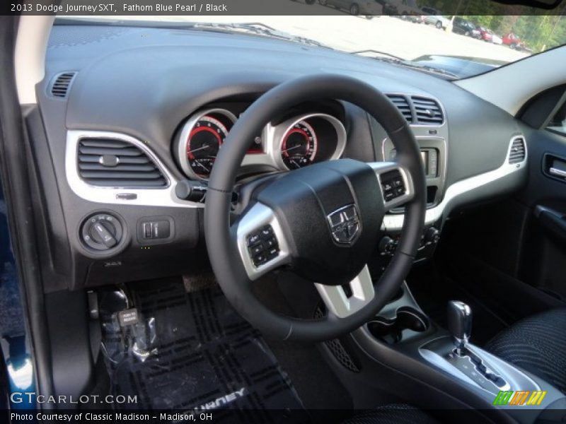 Fathom Blue Pearl / Black 2013 Dodge Journey SXT