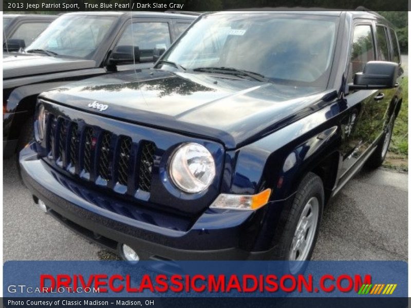 True Blue Pearl / Dark Slate Gray 2013 Jeep Patriot Sport