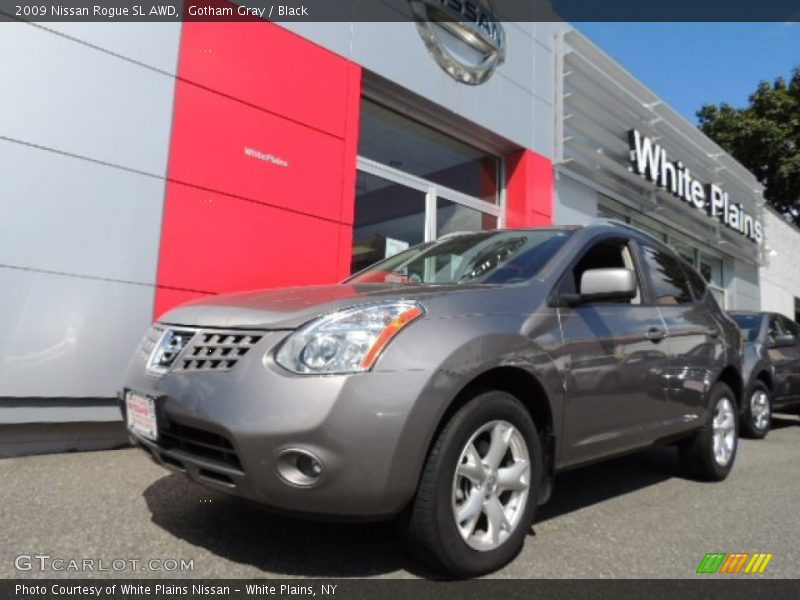 Gotham Gray / Black 2009 Nissan Rogue SL AWD