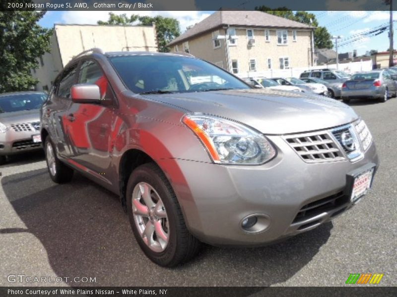 Gotham Gray / Black 2009 Nissan Rogue SL AWD