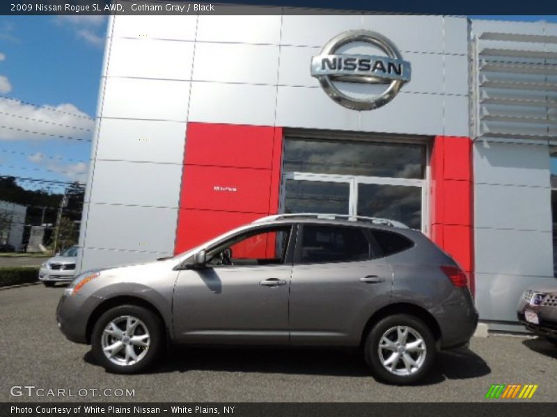 Gotham Gray / Black 2009 Nissan Rogue SL AWD