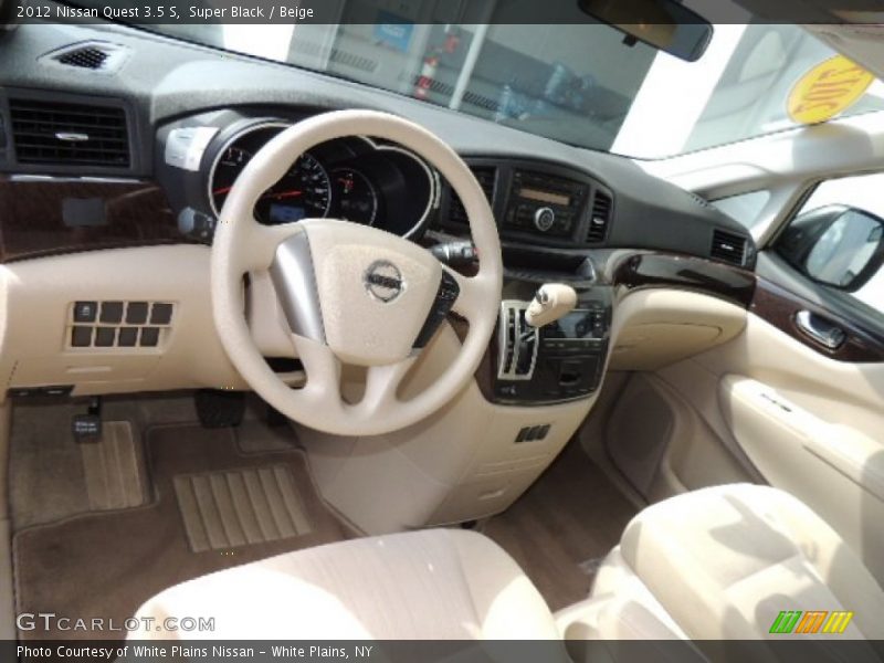 Super Black / Beige 2012 Nissan Quest 3.5 S