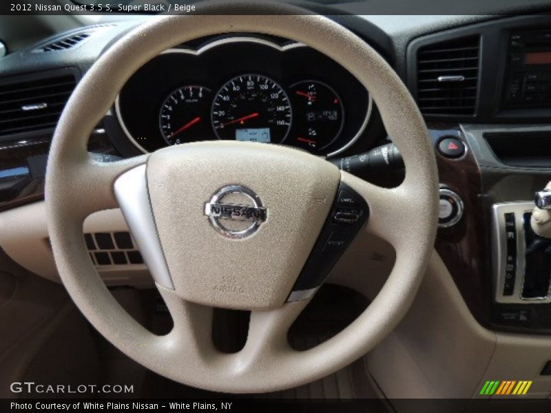 Super Black / Beige 2012 Nissan Quest 3.5 S