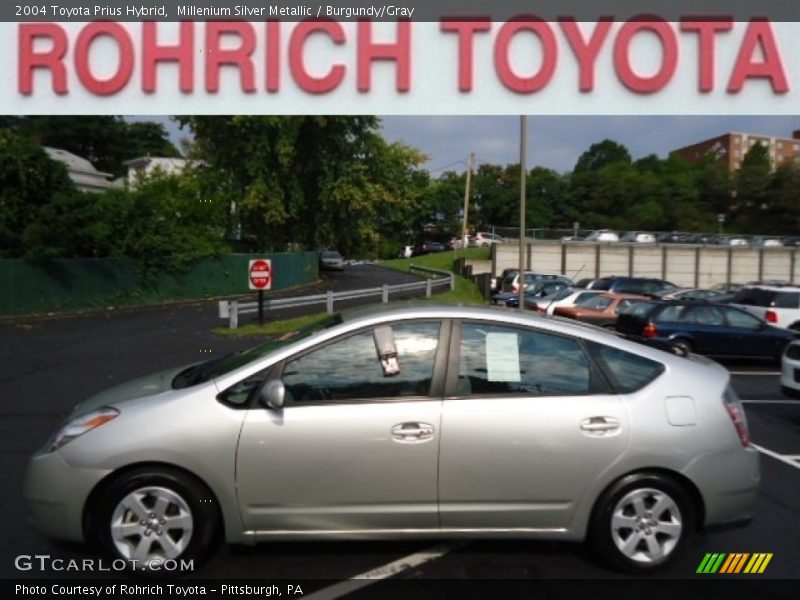 Millenium Silver Metallic / Burgundy/Gray 2004 Toyota Prius Hybrid