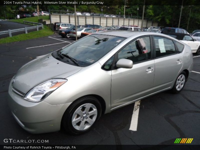 Millenium Silver Metallic / Burgundy/Gray 2004 Toyota Prius Hybrid
