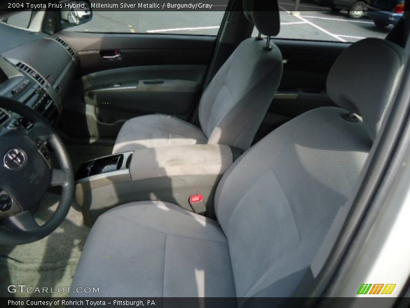 Millenium Silver Metallic / Burgundy/Gray 2004 Toyota Prius Hybrid
