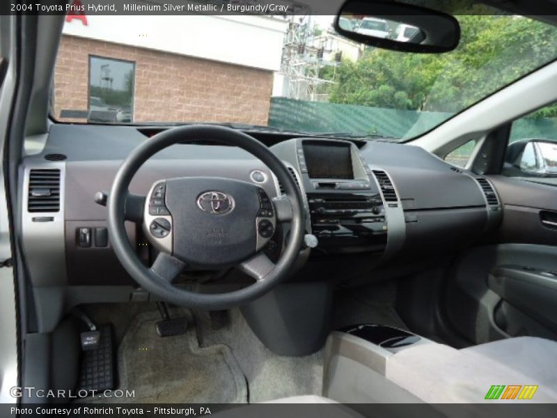 Millenium Silver Metallic / Burgundy/Gray 2004 Toyota Prius Hybrid
