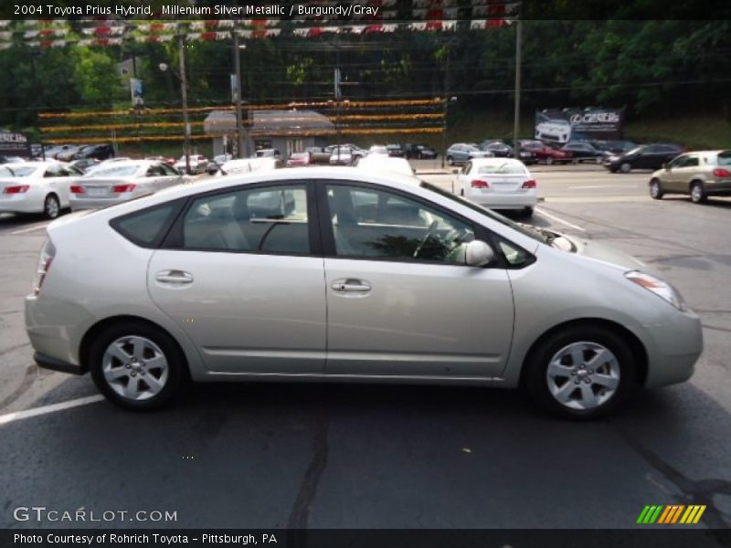 Millenium Silver Metallic / Burgundy/Gray 2004 Toyota Prius Hybrid