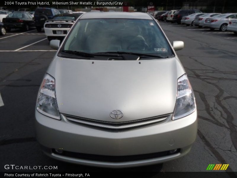 Millenium Silver Metallic / Burgundy/Gray 2004 Toyota Prius Hybrid