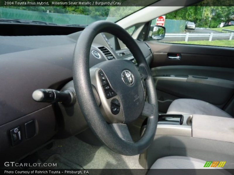 Millenium Silver Metallic / Burgundy/Gray 2004 Toyota Prius Hybrid