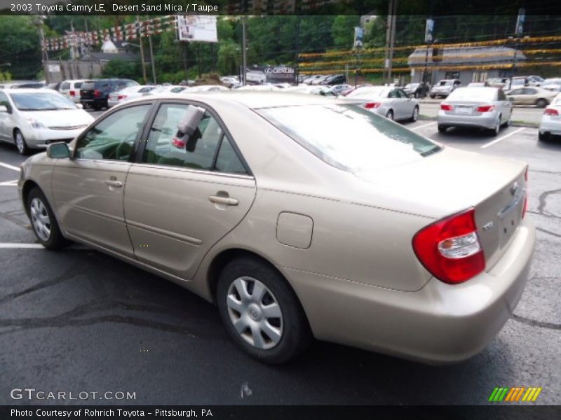 Desert Sand Mica / Taupe 2003 Toyota Camry LE