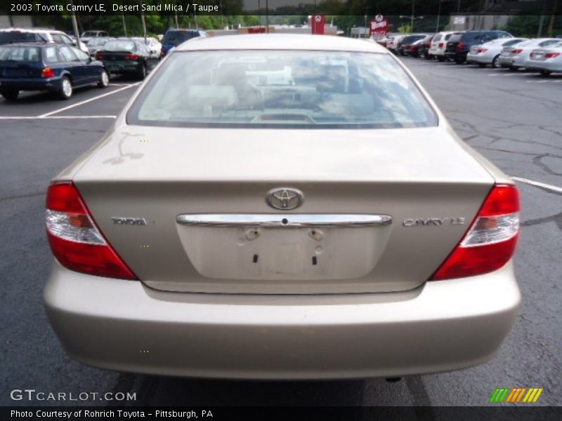 Desert Sand Mica / Taupe 2003 Toyota Camry LE