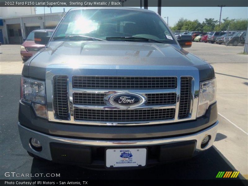 Sterling Gray Metallic / Black 2012 Ford F150 Lariat SuperCrew