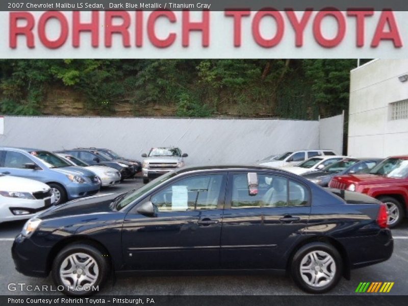 Dark Blue Metallic / Titanium Gray 2007 Chevrolet Malibu LS Sedan