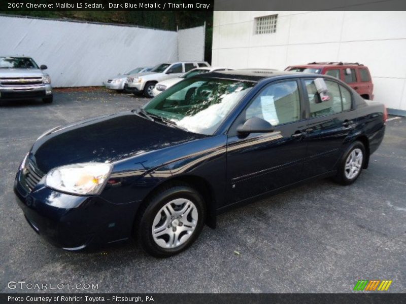 Dark Blue Metallic / Titanium Gray 2007 Chevrolet Malibu LS Sedan