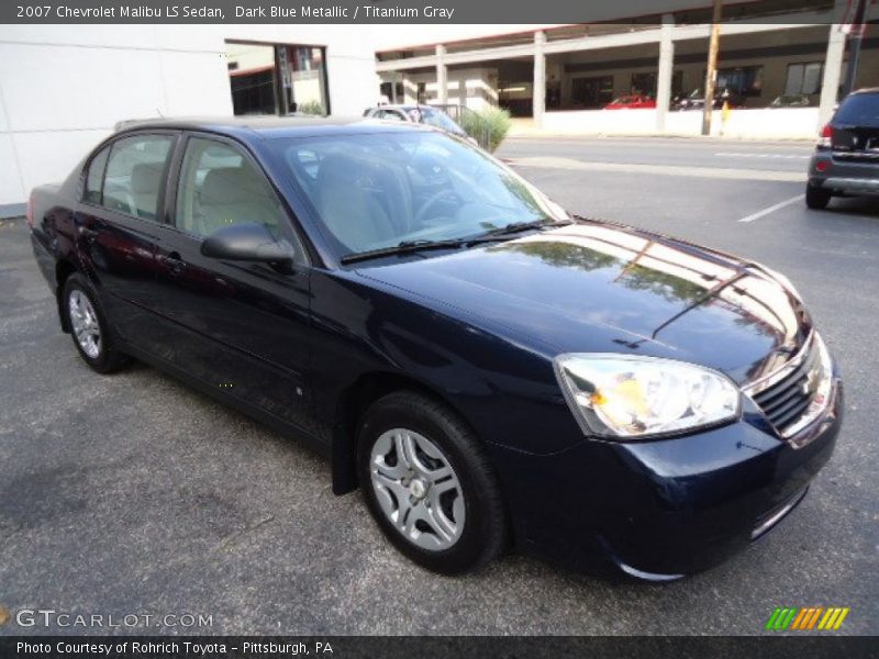 Dark Blue Metallic / Titanium Gray 2007 Chevrolet Malibu LS Sedan