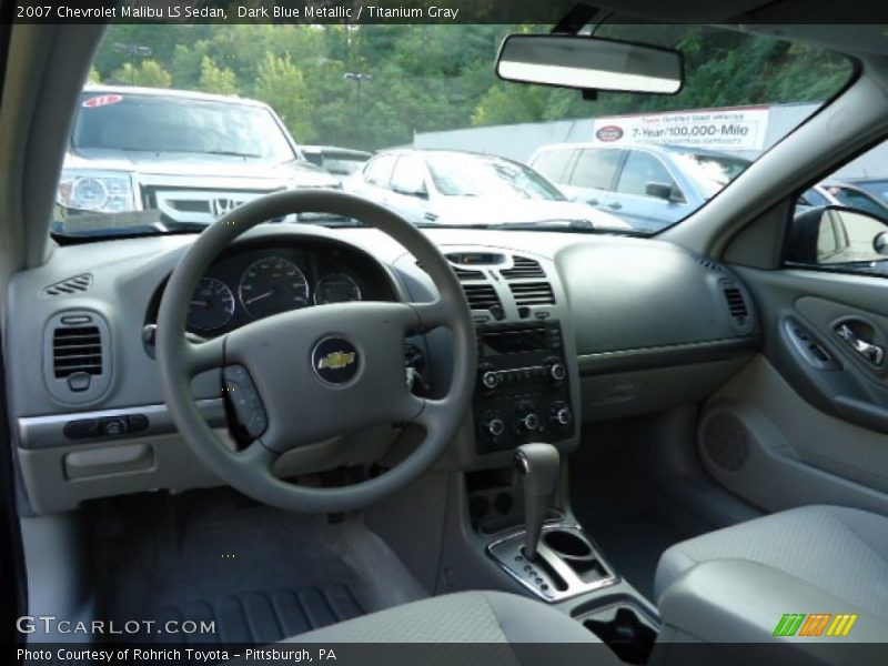 Dark Blue Metallic / Titanium Gray 2007 Chevrolet Malibu LS Sedan