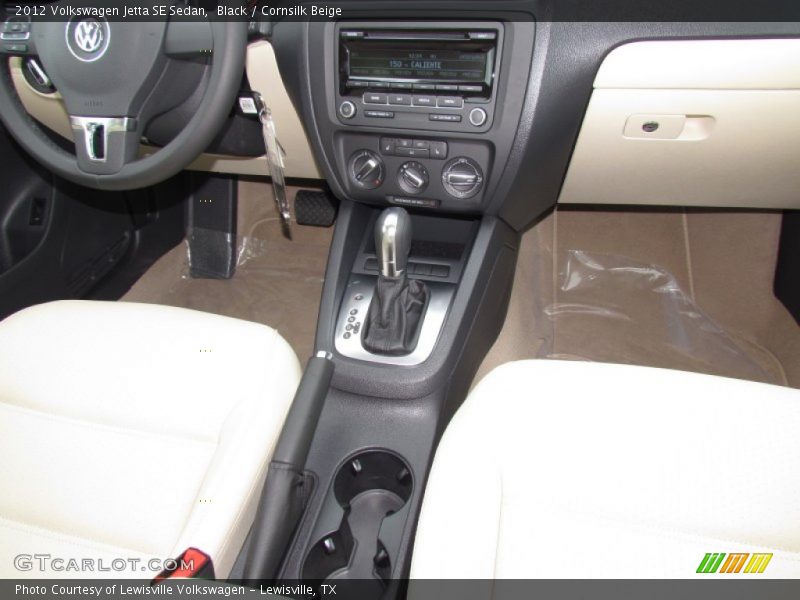 Black / Cornsilk Beige 2012 Volkswagen Jetta SE Sedan