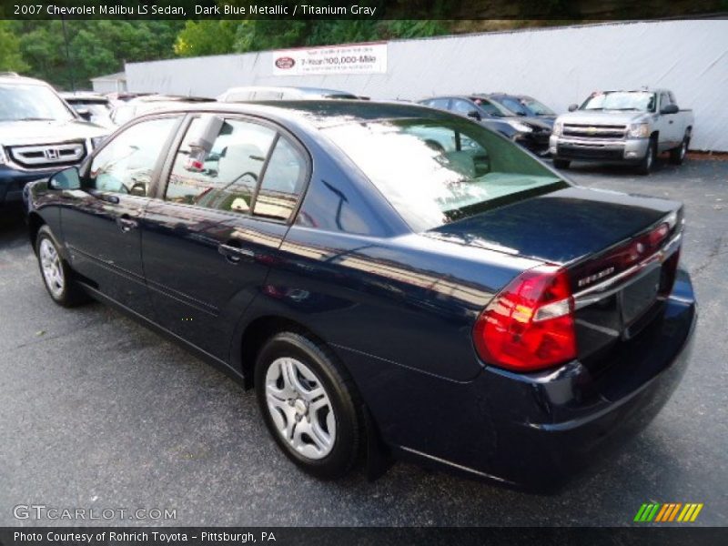 Dark Blue Metallic / Titanium Gray 2007 Chevrolet Malibu LS Sedan