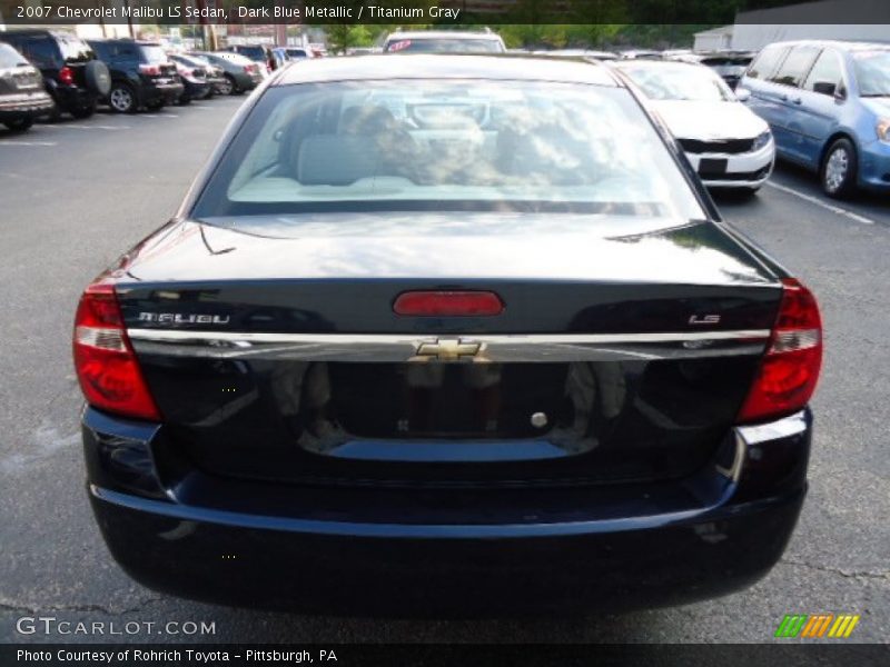 Dark Blue Metallic / Titanium Gray 2007 Chevrolet Malibu LS Sedan