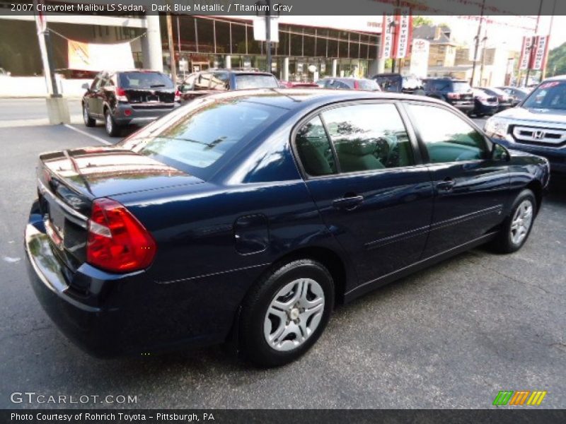 Dark Blue Metallic / Titanium Gray 2007 Chevrolet Malibu LS Sedan