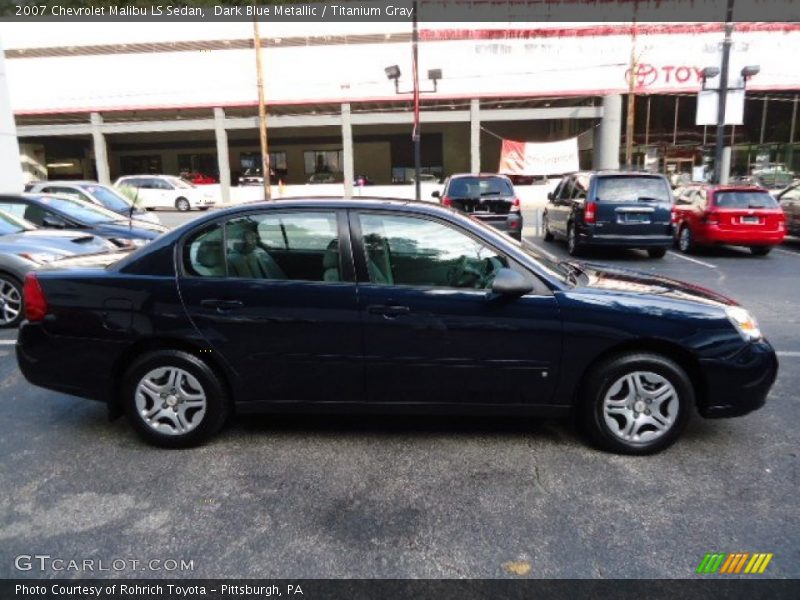 Dark Blue Metallic / Titanium Gray 2007 Chevrolet Malibu LS Sedan