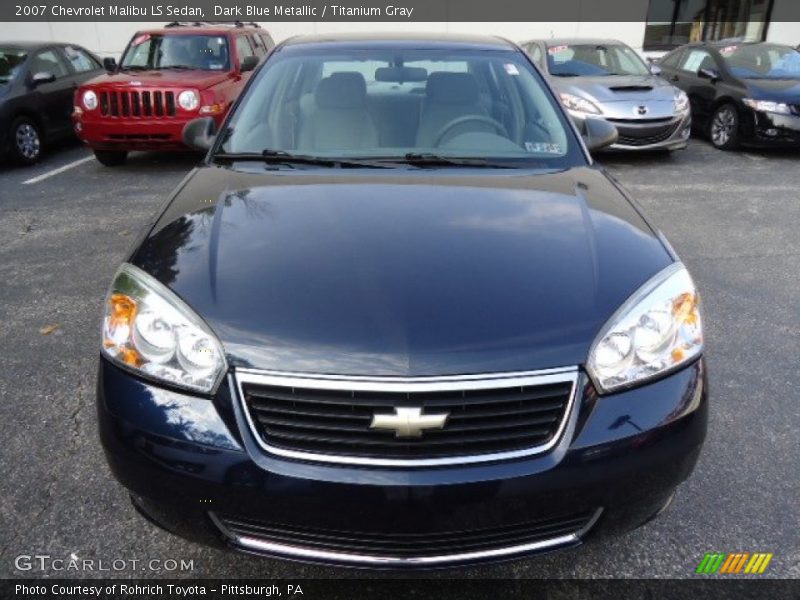 Dark Blue Metallic / Titanium Gray 2007 Chevrolet Malibu LS Sedan