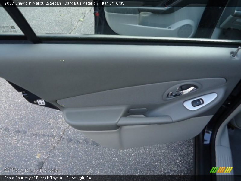Dark Blue Metallic / Titanium Gray 2007 Chevrolet Malibu LS Sedan
