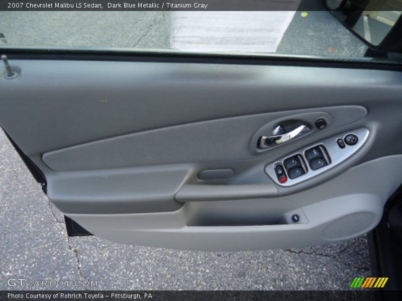 Dark Blue Metallic / Titanium Gray 2007 Chevrolet Malibu LS Sedan