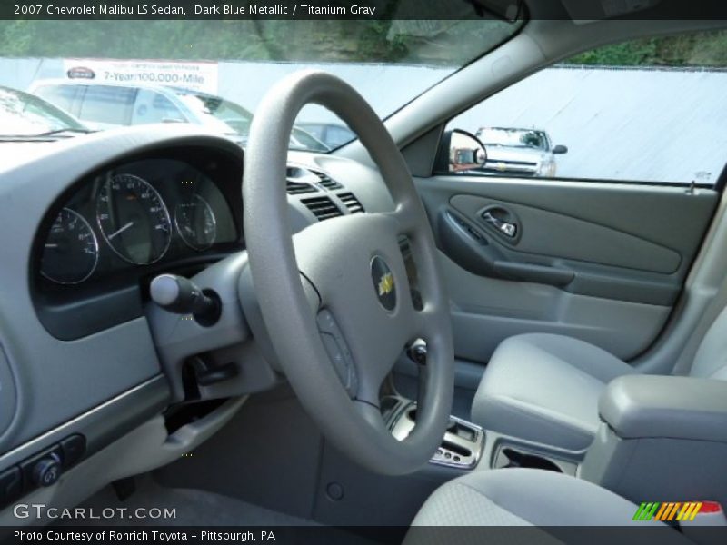 Dark Blue Metallic / Titanium Gray 2007 Chevrolet Malibu LS Sedan
