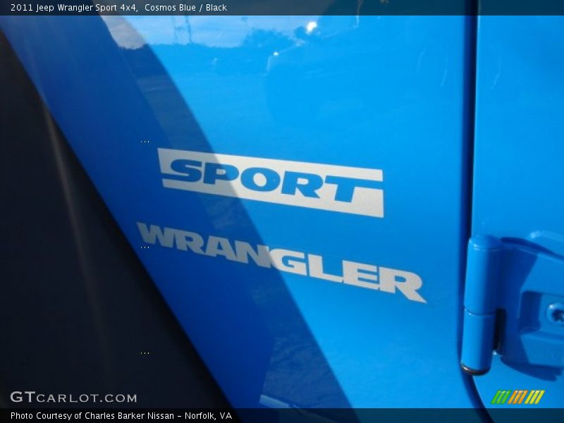 Cosmos Blue / Black 2011 Jeep Wrangler Sport 4x4