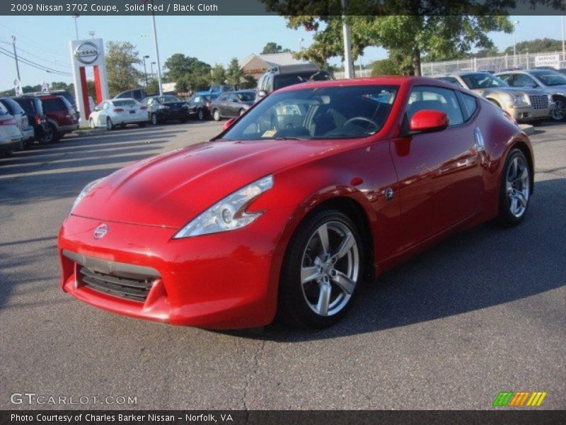 Solid Red / Black Cloth 2009 Nissan 370Z Coupe