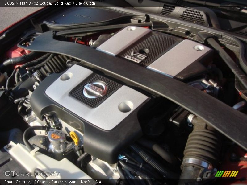 Solid Red / Black Cloth 2009 Nissan 370Z Coupe