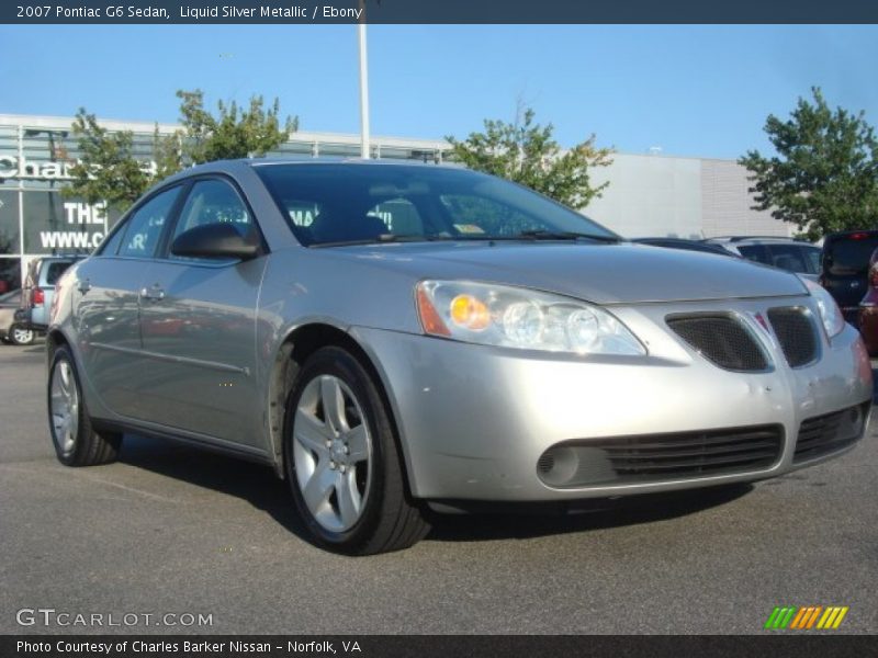 Liquid Silver Metallic / Ebony 2007 Pontiac G6 Sedan