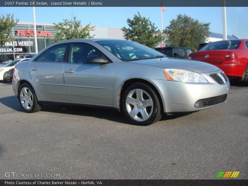 Liquid Silver Metallic / Ebony 2007 Pontiac G6 Sedan