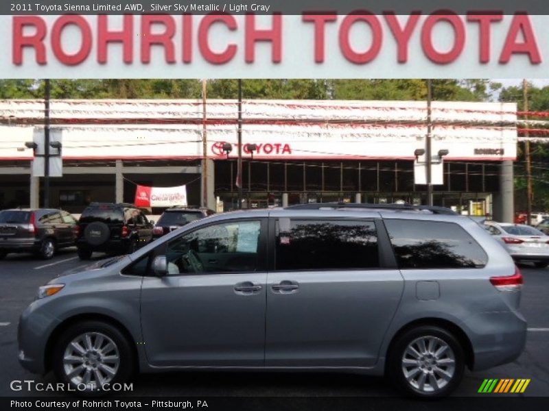 Silver Sky Metallic / Light Gray 2011 Toyota Sienna Limited AWD