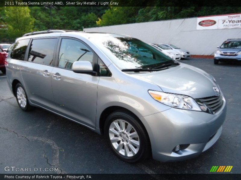 Silver Sky Metallic / Light Gray 2011 Toyota Sienna Limited AWD