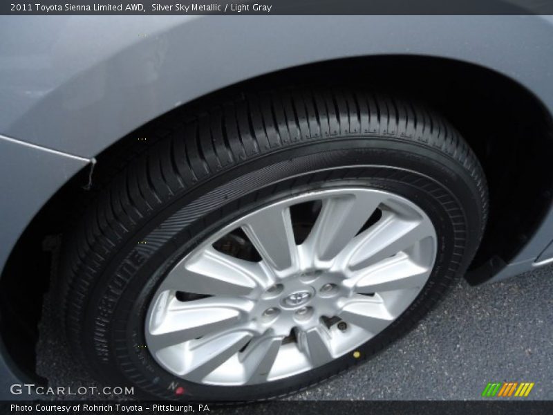 Silver Sky Metallic / Light Gray 2011 Toyota Sienna Limited AWD