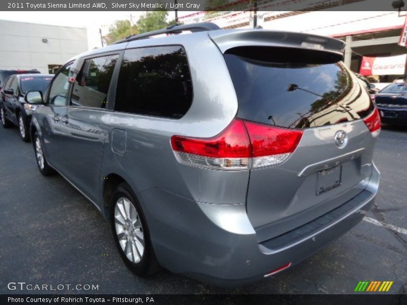 Silver Sky Metallic / Light Gray 2011 Toyota Sienna Limited AWD