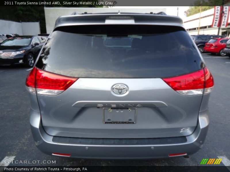 Silver Sky Metallic / Light Gray 2011 Toyota Sienna Limited AWD
